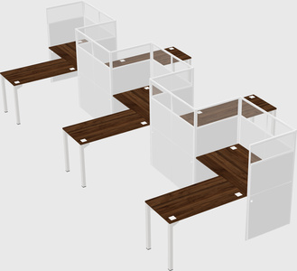 L-shape cubicles