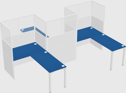 L-shape cubicles