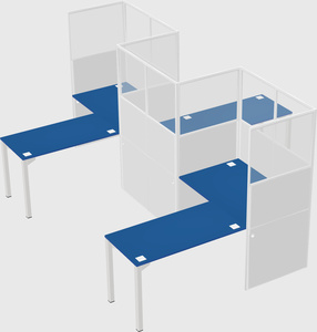 L-shape cubicles
