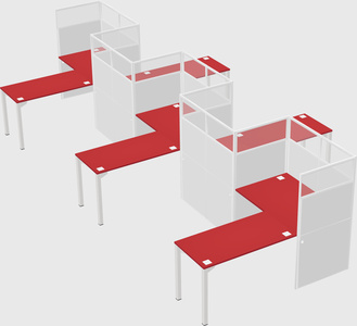 L-shape cubicles