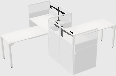 L-shape cubicles