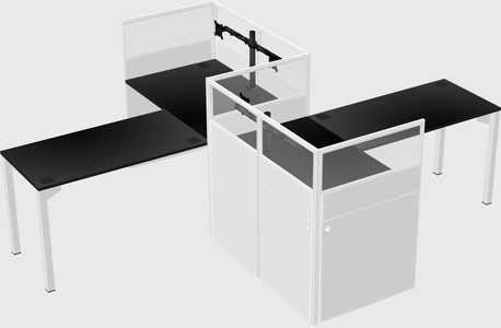 L-shape cubicles