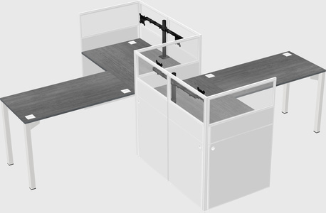 L-shape cubicles