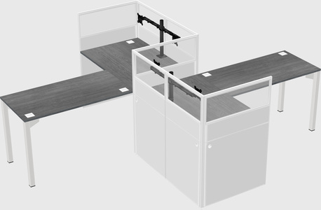 L-shape cubicles