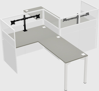 L-shape cubicles