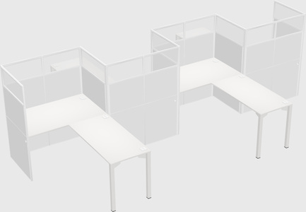 L-shape cubicles