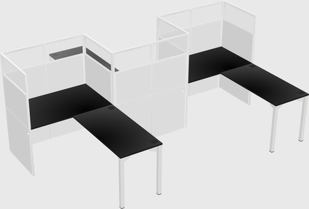 L-shape cubicles