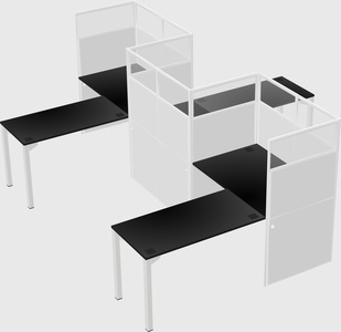 L-shape cubicles
