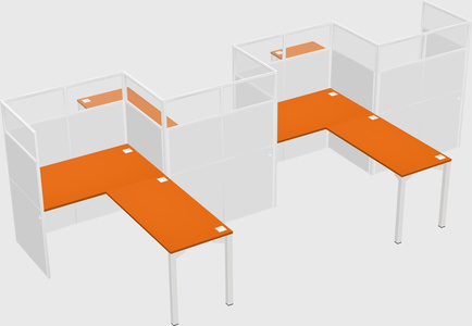 L-shape cubicles