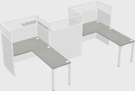 L-shape cubicles