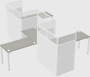 L-shape cubicles