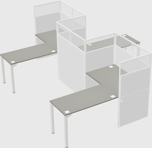 L-shape cubicles