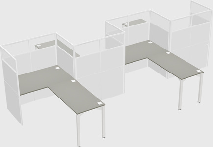 L-shape cubicles