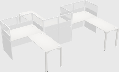 L-shape cubicles