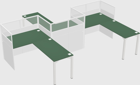 L-shape cubicles