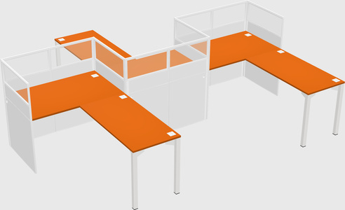 L-shape cubicles