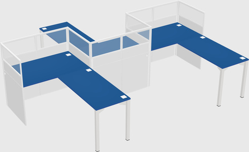 L-shape cubicles