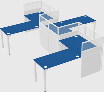 L-shape cubicles