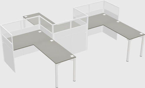 L-shape cubicles