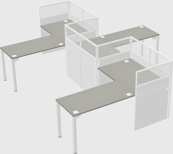 L-shape cubicles