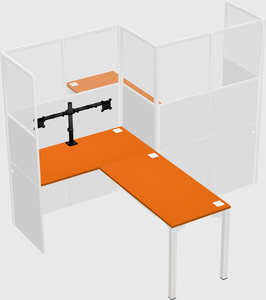 L-shape cubicles