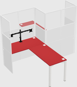 L-shape cubicles