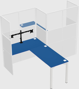 L-shape cubicles
