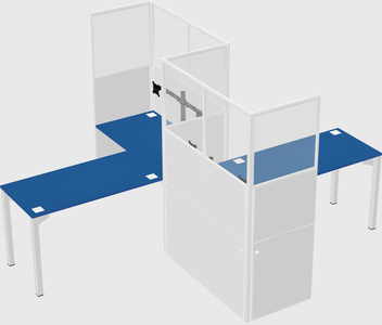 L-shape cubicles