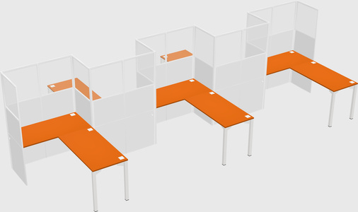 L-shape cubicles