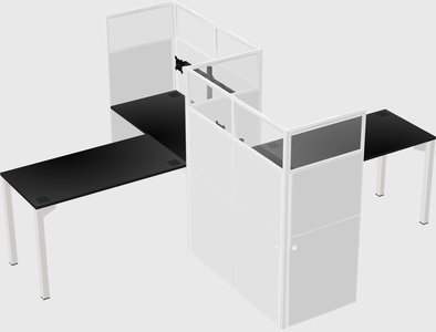 L-shape cubicles