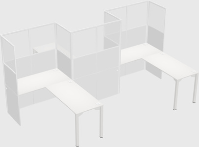 L-shape cubicles