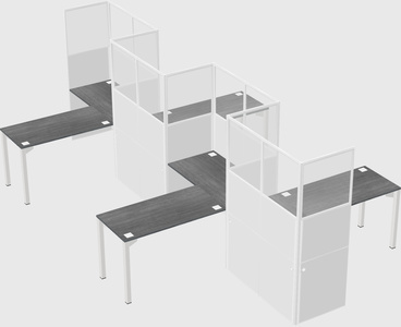 L-shape cubicles
