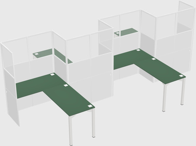 L-shape cubicles
