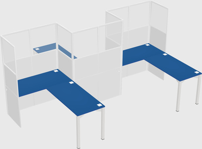 L-shape cubicles