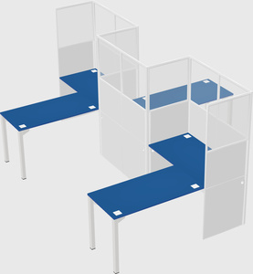 L-shape cubicles