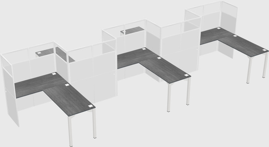 L-shape cubicles