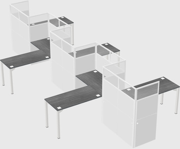 L-shape cubicles