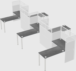 L-shape cubicles