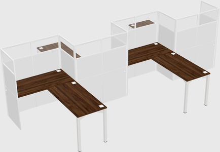 L-shape cubicles