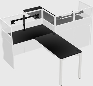 L-shape cubicles