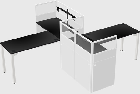 L-shape cubicles