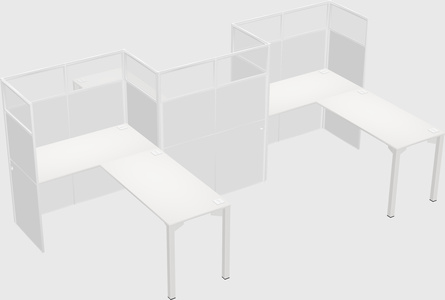L-shape cubicles