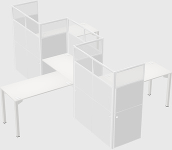 L-shape cubicles