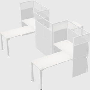 L-shape cubicles