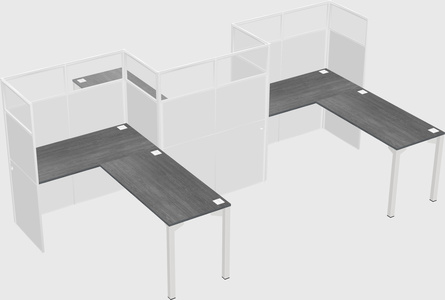 L-shape cubicles