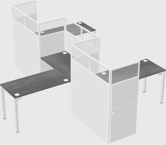 L-shape cubicles