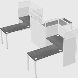 L-shape cubicles
