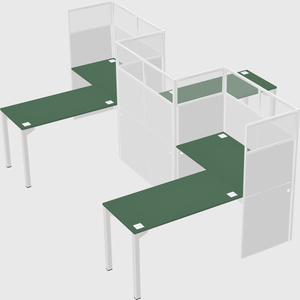 L-shape cubicles