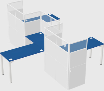 L-shape cubicles