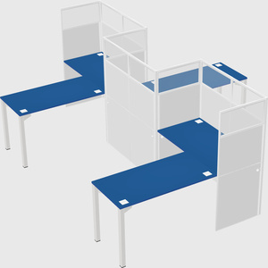 L-shape cubicles